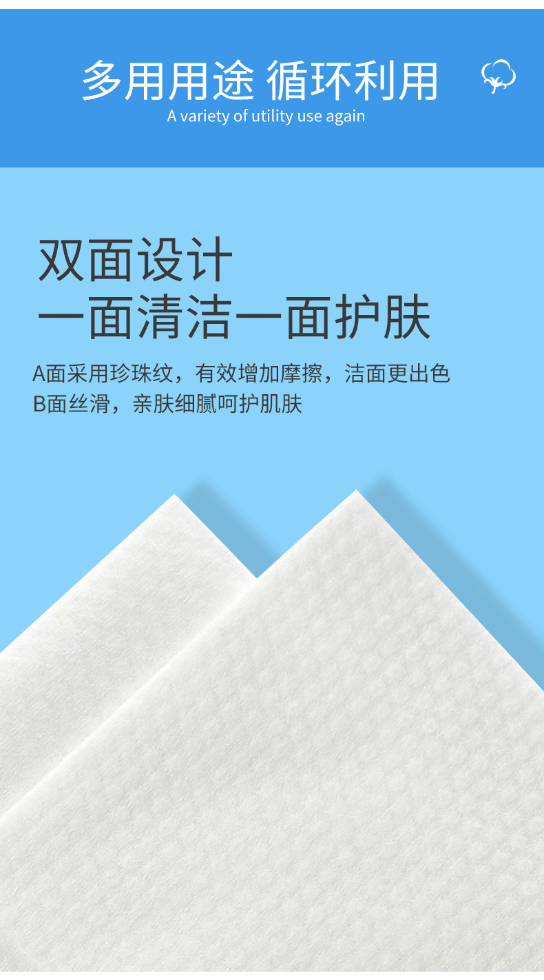 Wholesale Disposable Face Cloth Wet and Dry Cotton Pads Paper Pearl Pattern Face Washing Facial Cleansing Towel Stretch Bag Face Cloth