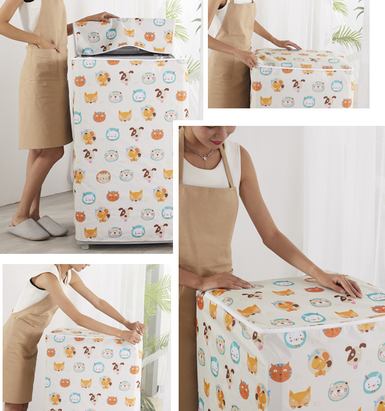 Semperflorens Roller Pulsator up-Open Fully Automatic Washing Machine Cover Waterproof Sunscreen Cover Oxford Cloth Wholesale Semperflorens Roller Pulsator up-Open Fully Automatic Washing Machine Cover Waterproof Sunscreen Cover Oxford Cloth Wholesale