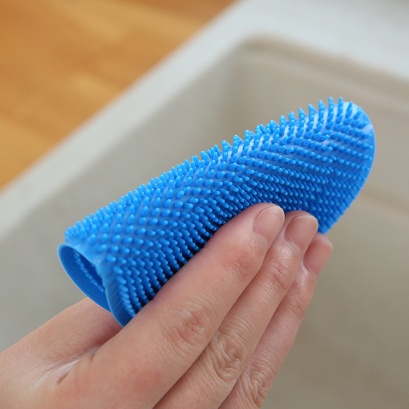 Multifunctional Decontamination Silicon Dishwashing Brush Dishcloth Oil-Free Kitchen Decontamination Scouring Pad Household Vegetables and Fruits Pot Washing Cloth
