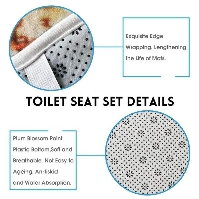 Foreign Trade New African Women's Carpet Four-Piece Toilet Toilet Seat Cover Floor Mat Bathroom Non-Slip Mat Set AliExpress