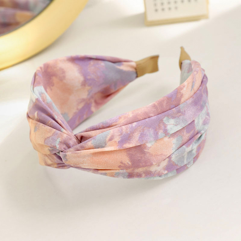 2021 Japanese and Korean New Knotted Hair Hoop Fashion Tie-Dye Cloth Headband Hairpin Female Online Influencer Face Washing Hair Tie F440 2021 Japanese and Korean New Knotted Hair Hoop Fashion Tie-Dye Cloth Headband Hairpin Female Online Influencer Face Washing Hair Tie F440