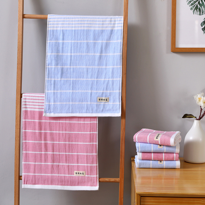 Cotton Absorbent Face Washing Towel Cotton Double-Deck Home Gauze Towel Gift Labor Protection Wholesale Long-Staple Cotton Face Cloth