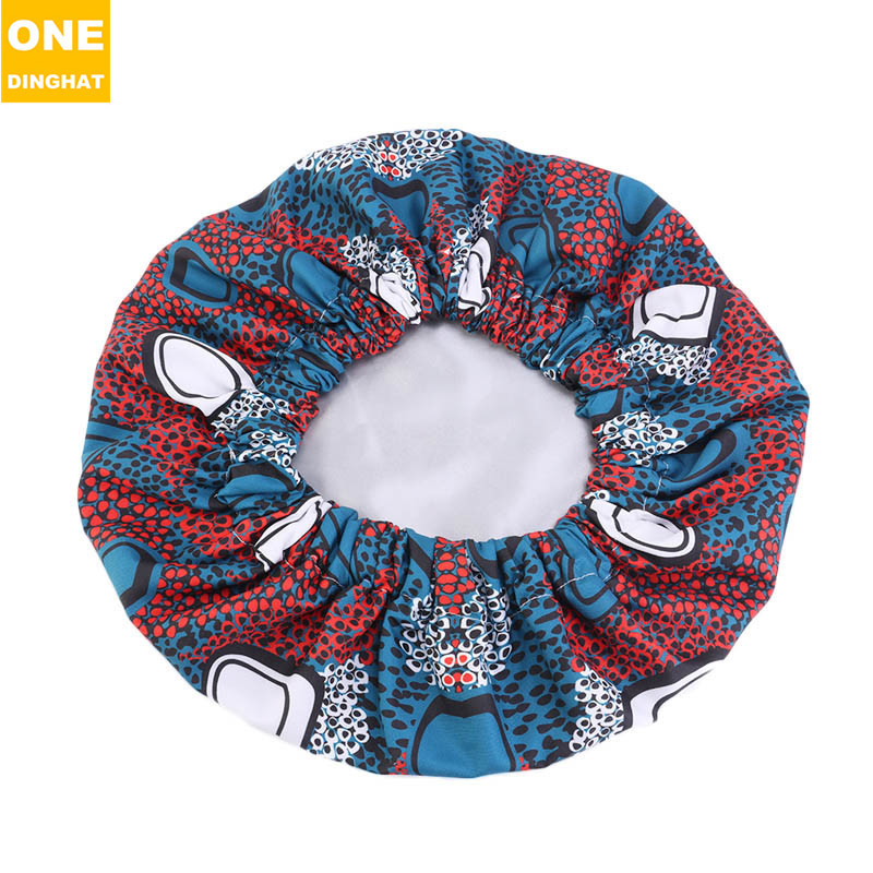 Extra Large African Printed Double Layer Nightcap Satin Lining Elastic Wide Brim Tam-O'-Shanter Amazon Hot Sale Extra Large African Printed Double Layer Nightcap Satin Lining Elastic Wide Brim Tam-O'-Shanter Amazon Hot Sale