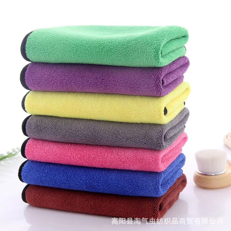 High Density Coral Fleece 30*40 Thick Absorbent Double-Sided Car Cleaning Cloth Hand Towel Kitchen Napkin Cleaning Towel for Car Washing