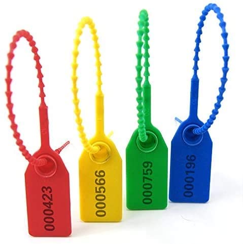 Sealing Strip Disposable Self-Locking Tie 250mm (Dark Blue) with Zipper Tie Number for Fire Extinguisher