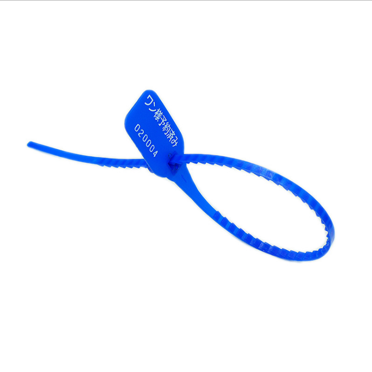 Sealing Strip Disposable Self-Locking Tie 250mm (Dark Blue) with Zipper Tie Number for Fire Extinguisher