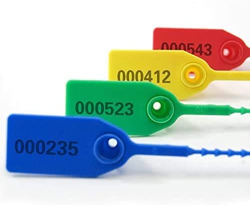 Sealing Strip Disposable Self-Locking Tie 250mm (Dark Blue) with Zipper Tie Number for Fire Extinguisher