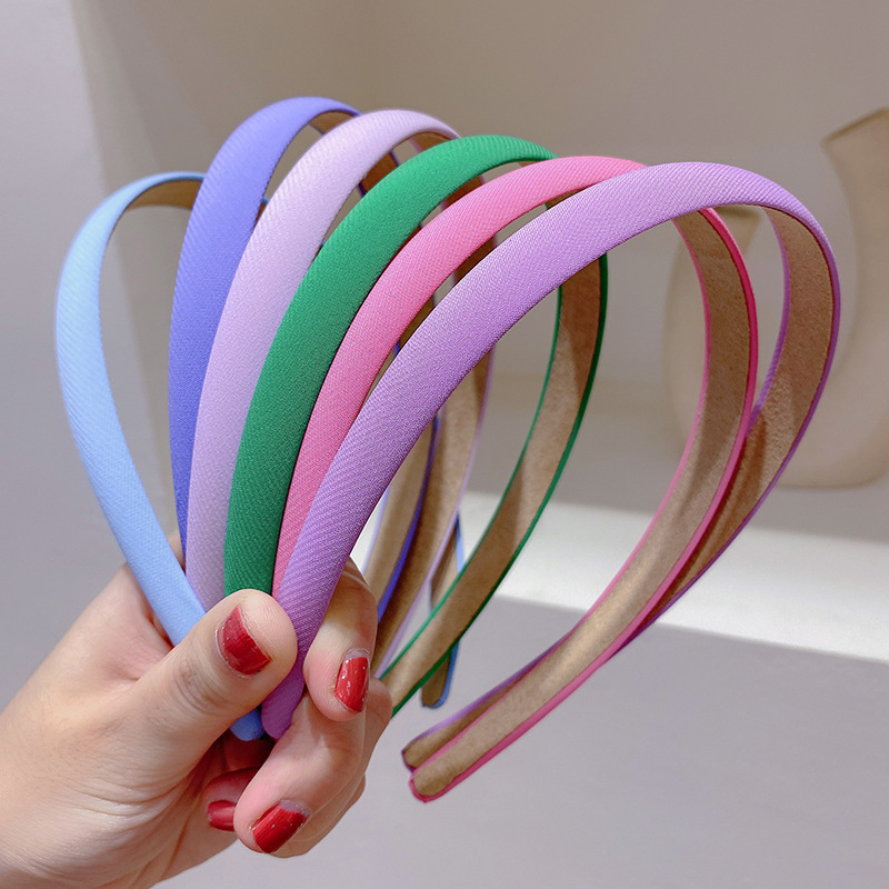 Korean Style Candy Color Wide Brim Hair Band Solid Color Thin Edges Cloth Headband Instagram Mesh Red Fairy Fresh Hairpin for Hair Washing