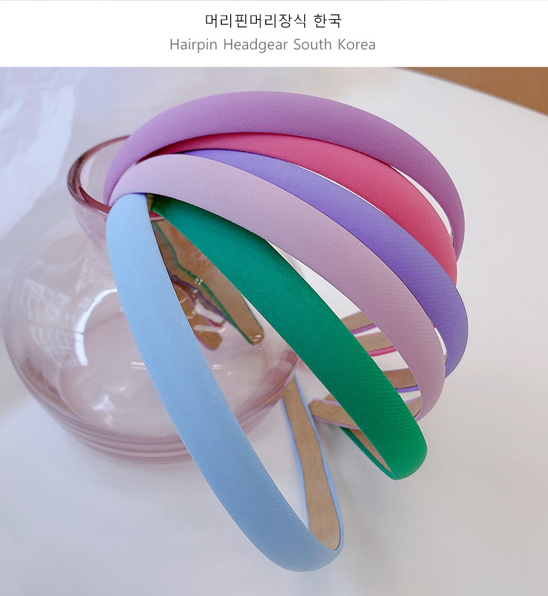 Korean Style Candy Color Wide Brim Hair Band Solid Color Thin Edges Cloth Headband Instagram Mesh Red Fairy Fresh Hairpin for Hair Washing Korean Style Candy Color Wide Brim Hair Band Solid Color Thin Edges Cloth Headband Instagram Mesh Red Fairy Fresh Hairpin for Hair Washing