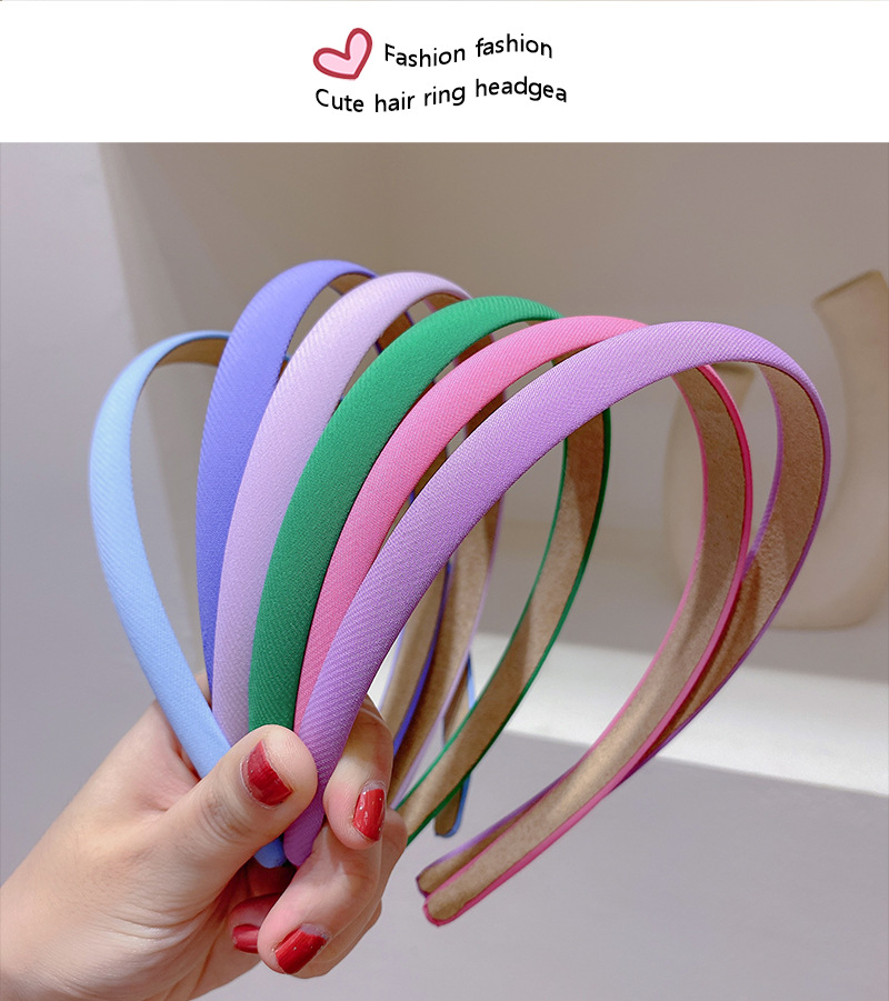 Korean Style Candy Color Wide Brim Hair Band Solid Color Thin Edges Cloth Headband Instagram Mesh Red Fairy Fresh Hairpin for Hair Washing Korean Style Candy Color Wide Brim Hair Band Solid Color Thin Edges Cloth Headband Instagram Mesh Red Fairy Fresh Hairpin for Hair Washing