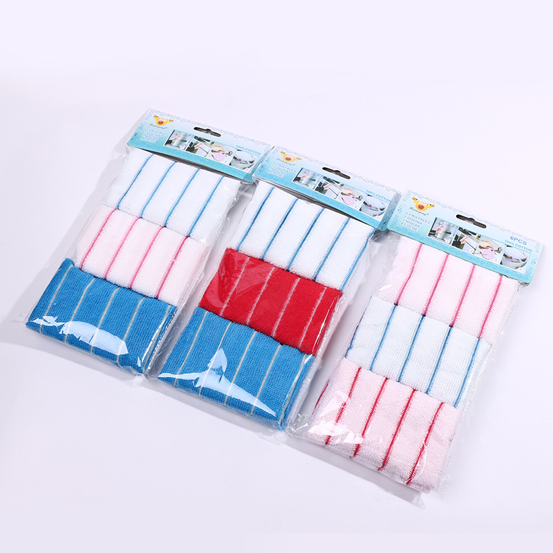 Hot style 3pcs wide color striped ultra-fine fiber cloth to stain non-oily double-sided washing dish towel wholesale. Hot style 3pcs wide color striped ultra-fine fiber cloth to stain non-oily double-sided washing dish towel wholesale.