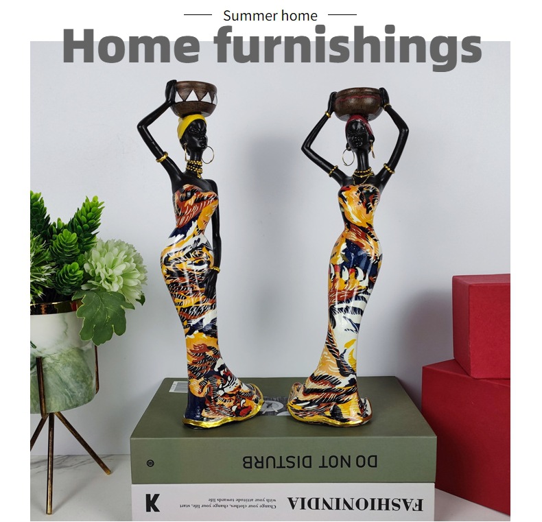 Creative African Black Candlestick Decoration Home Living Room Retro Humanoid Candlestick Decoration Resin Crafts Wholesale Creative African Black Candlestick Decoration Home Living Room Retro Humanoid Candlestick Decoration Resin Crafts Wholesale