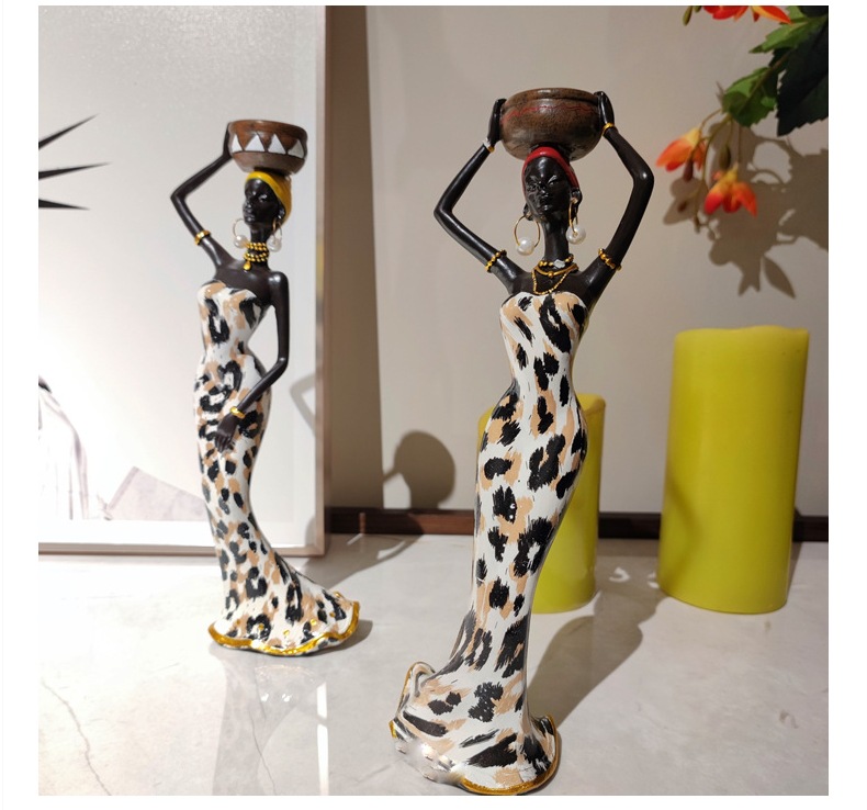 Creative African Black Candlestick Decoration Home Living Room Retro Humanoid Candlestick Decoration Resin Crafts Wholesale Creative African Black Candlestick Decoration Home Living Room Retro Humanoid Candlestick Decoration Resin Crafts Wholesale