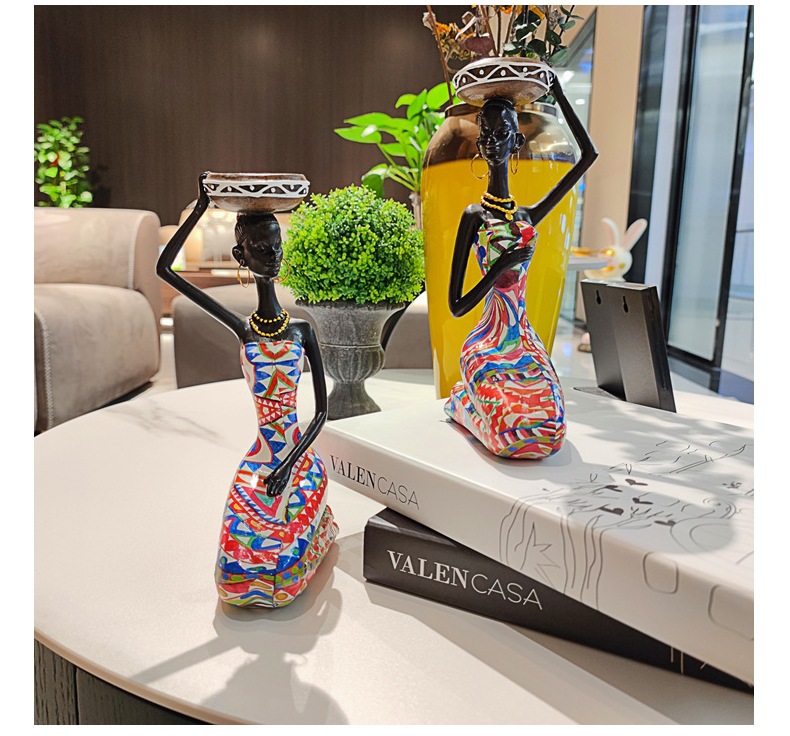 Creative African Black Candlestick Decoration Home Living Room Retro Humanoid Candlestick Decoration Resin Crafts Wholesale Creative African Black Candlestick Decoration Home Living Room Retro Humanoid Candlestick Decoration Resin Crafts Wholesale