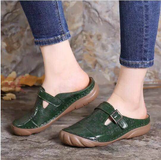 Large Size Women&#039;s Shoes Hollowed Toe Box Buckle Sandals 2021african Comfortable Women&#039;s Slippers Platform Slippers Women&#039;s Manufacturers