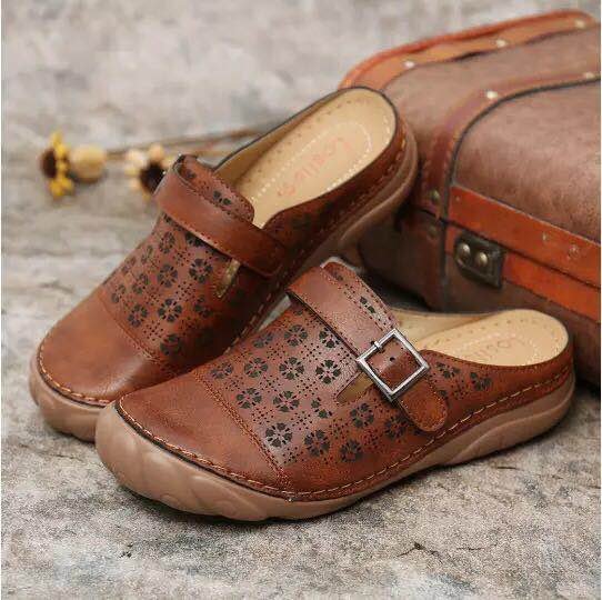 Large Size Women's Shoes Hollowed Toe Box Buckle Sandals 2021african Comfortable Women's Slippers Platform Slippers Women's Manufacturers