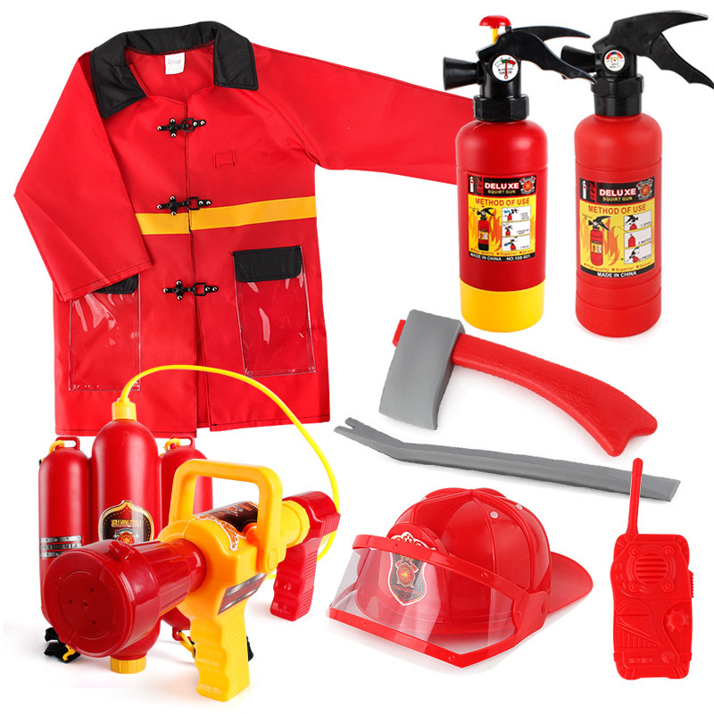 Backpack Water Gun Summer Children&#039;s Cartoon Pull-out Fire Extinguisher Water Gun Plastic Sand Stall Water Toy