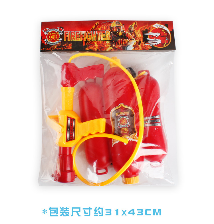 Backpack Water Gun Summer Children's Cartoon Pull-out Fire Extinguisher Water Gun Plastic Sand Stall Water Toy