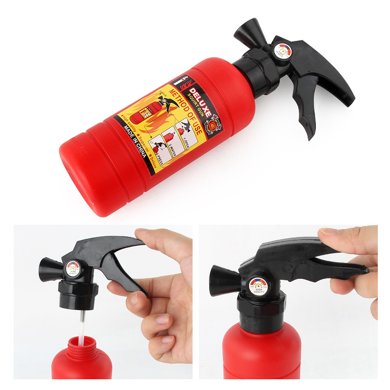 Backpack Water Gun Summer Children&#039;s Cartoon Pull-out Fire Extinguisher Water Gun Plastic Sand Stall Water Toy