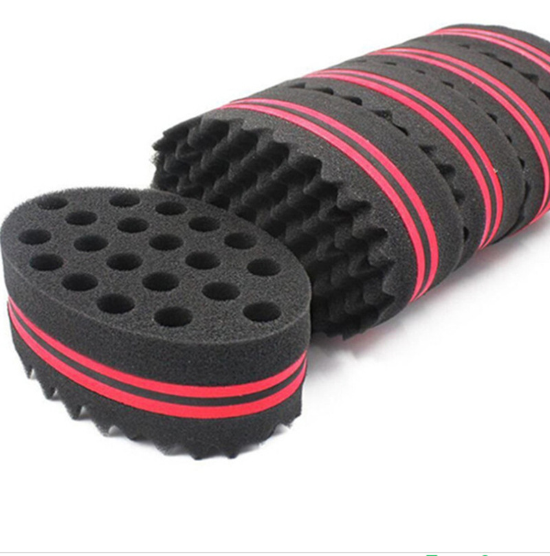 African Magic Curly Hair Sponge Creative Hairdressing Double-Sided Dual-Use with Holes Dirty Messy Hair Roll 2 African Magic Curly Hair Sponge Creative Hairdressing Double-Sided Dual-Use with Holes Dirty Messy Hair Roll 2