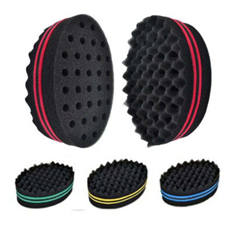 African Magic Curly Hair Sponge Creative Hairdressing Double-Sided Dual-Use with Holes Dirty Messy Hair Roll 2 African Magic Curly Hair Sponge Creative Hairdressing Double-Sided Dual-Use with Holes Dirty Messy Hair Roll 2