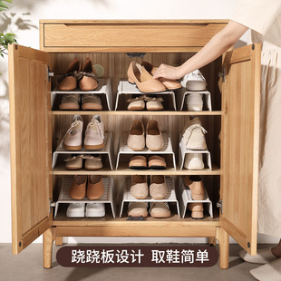 Space-Saving Shoe Rack Bathroom Slippers Storage Rack Shoe Cabinet Bulkhead Shelf Punch-Free Shoes Holder Put on Shoes Simple Shoe Rack