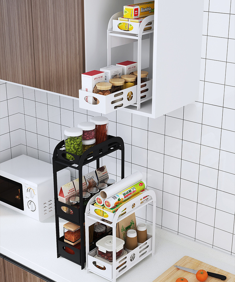 Kitchen Sink Storage Shelf Iron Paint Multi-Layer Countertop Drawer Cabinet Bathroom Storage Rack Factory Spot