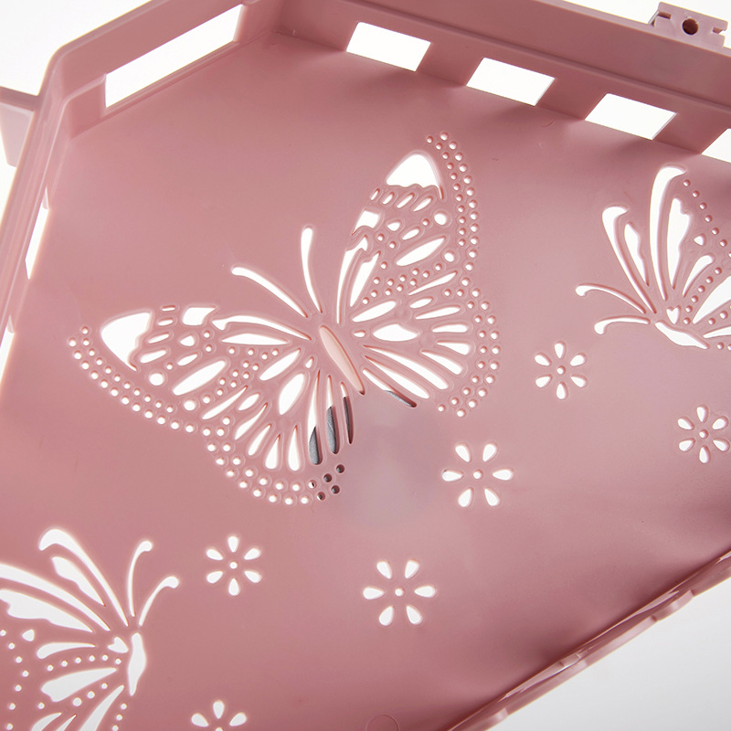 Non-punch wall hanging bathroom shelf bathroom seamless hook corner plastic storage shelf for toiletries