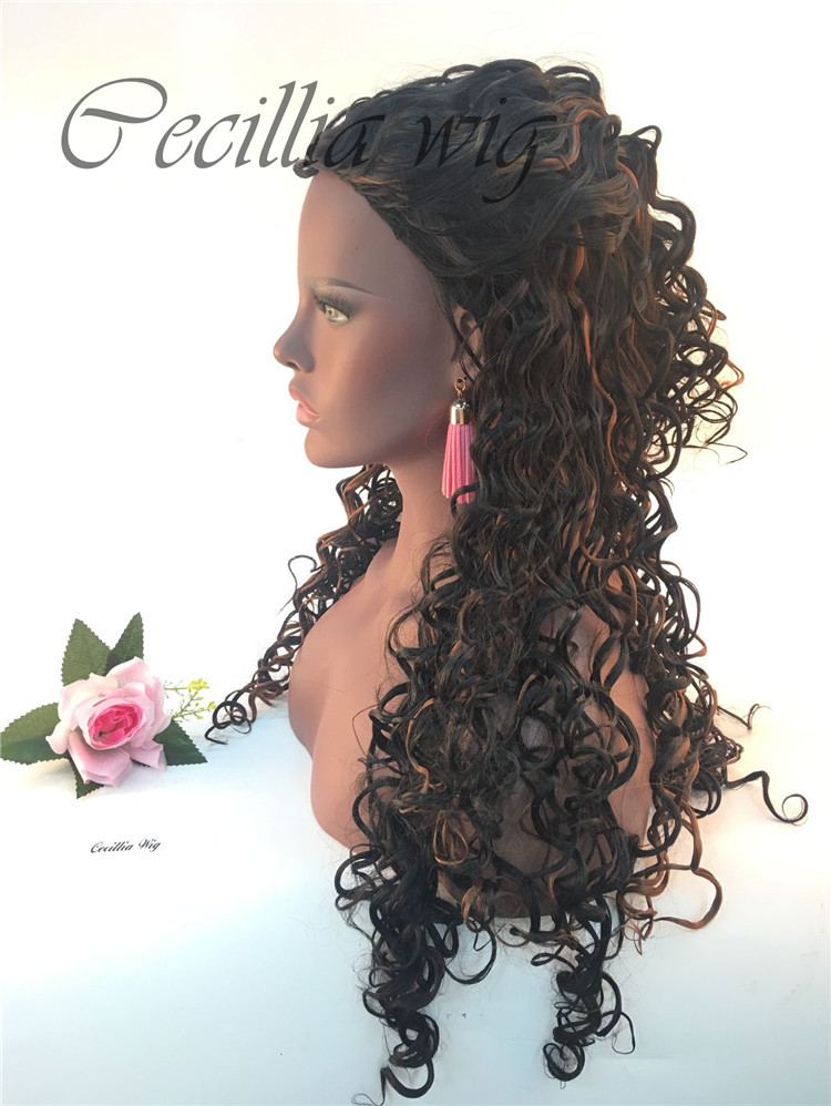 European and American Style Wig African Female Wig Hot Selling Fluffy Long Curly Wig Head Cover
