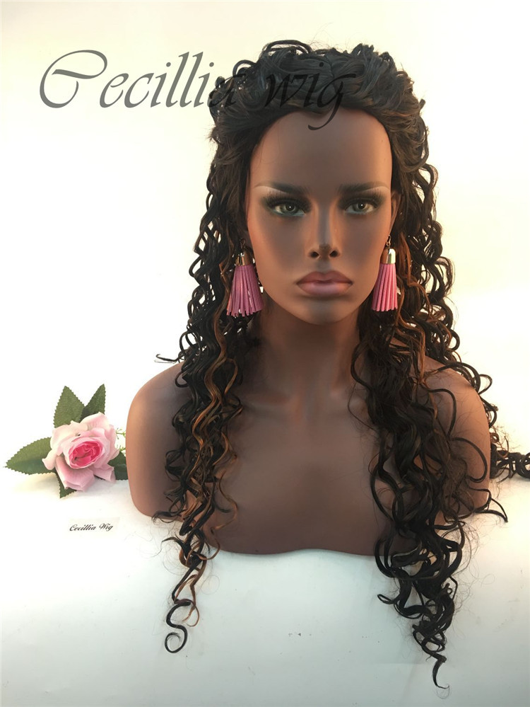 European and American Style Wig African Female Wig Hot Selling Fluffy Long Curly Wig Head Cover