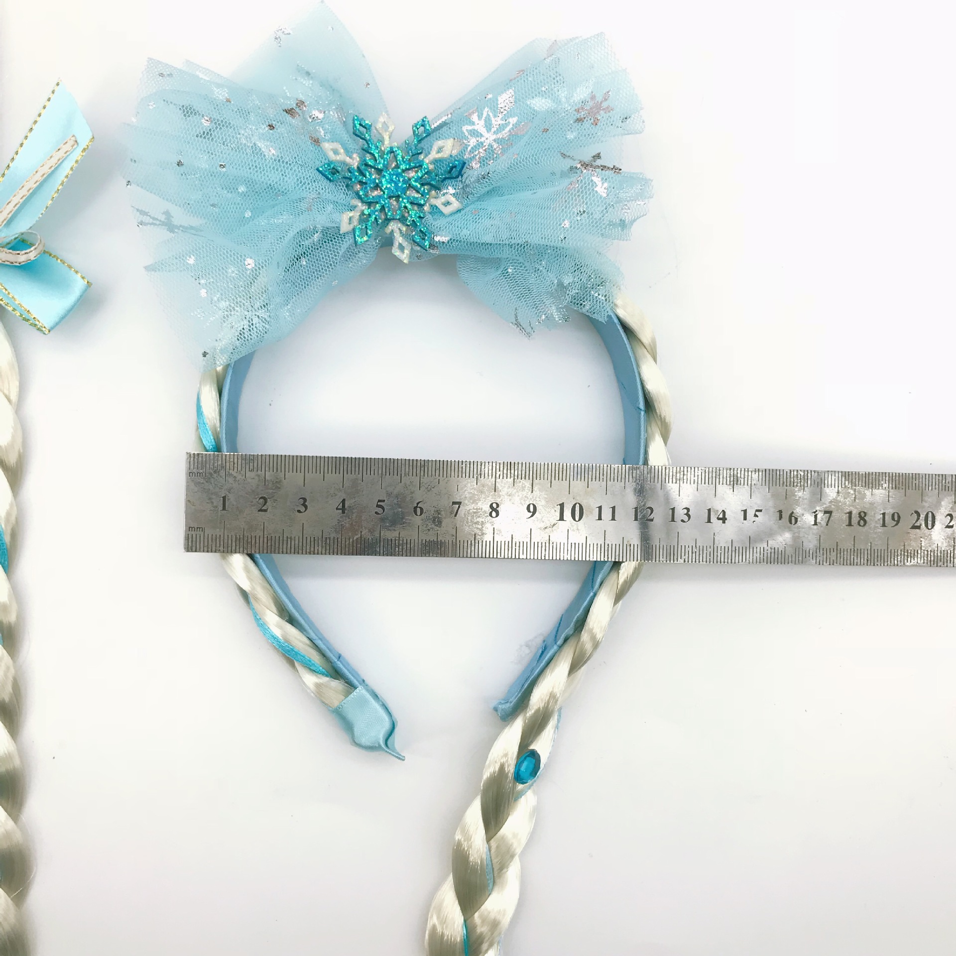 Ice and Snow Princess Elsa Wig Braid Headband Head Buckle Dream Mesh Snowflake Braid Festival Dressing Stage Hair Accessories