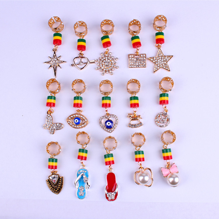 Reggae Dreadlocks Wig Beaded Hair Band Hair Ring Wig Braid Hair Vintage Alloy Hair Band Headdress DIY Beaded