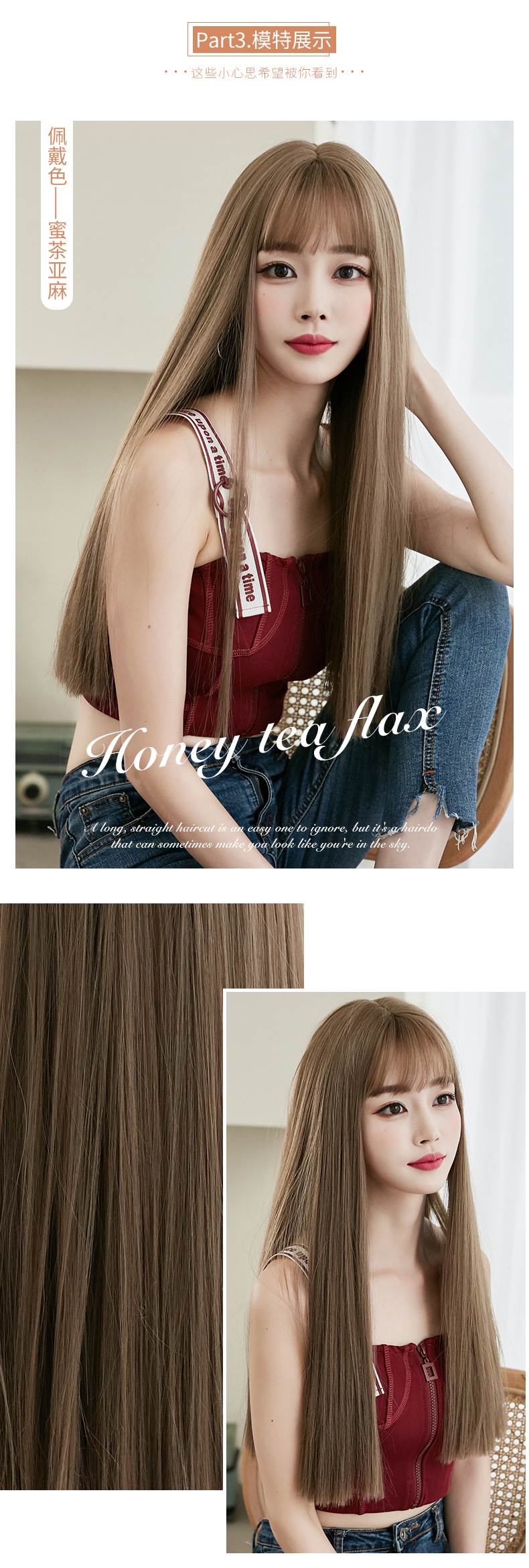 Wig Women's Long Hair Full-Head Wig Black Long Straight Hair Natural Air Bangs Full Top Hair Realistic Wig Factory Wholesale