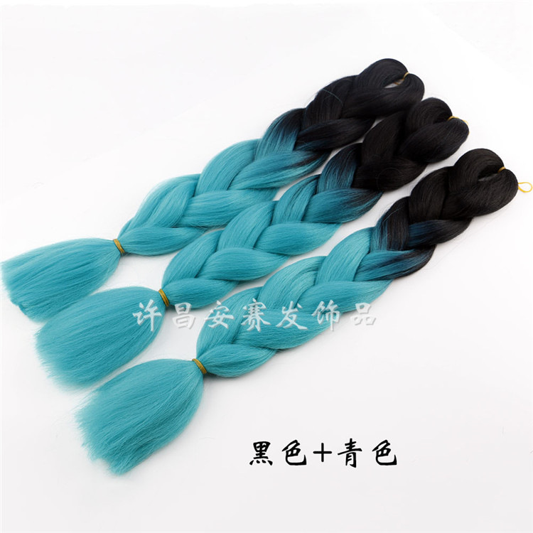 Colorful Gradient Wig Fiber Braids African Dreadlocks Big Braid Braid Hair Big Braid Braid Hair