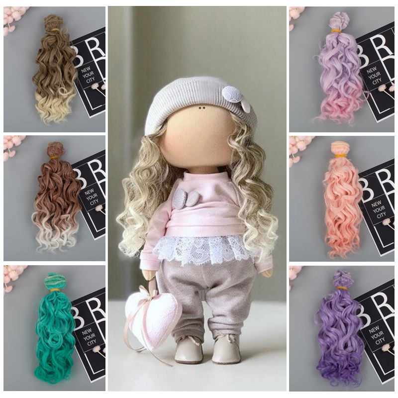 American Doll SD/Bjg Ye Luoli Doll High-Temperature Fiber Wig Hair Row Hair Piece Hair Curtain Instant Noodle Roll 15cm American Doll SD/Bjg Ye Luoli Doll High-Temperature Fiber Wig Hair Row Hair Piece Hair Curtain Instant Noodle Roll 15cm