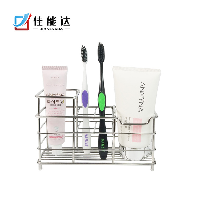 Manufacturers direct 304 stainless steel electric toothbrush holder, suction wall type multifunctional toothpaste seat bathroom shelf storage racks