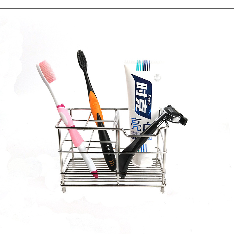 Manufacturers direct 304 stainless steel electric toothbrush holder, suction wall type multifunctional toothpaste seat bathroom shelf storage racks Manufacturers direct 304 stainless steel electric toothbrush holder, suction wall type multifunctional toothpaste seat bathroom shelf storage racks
