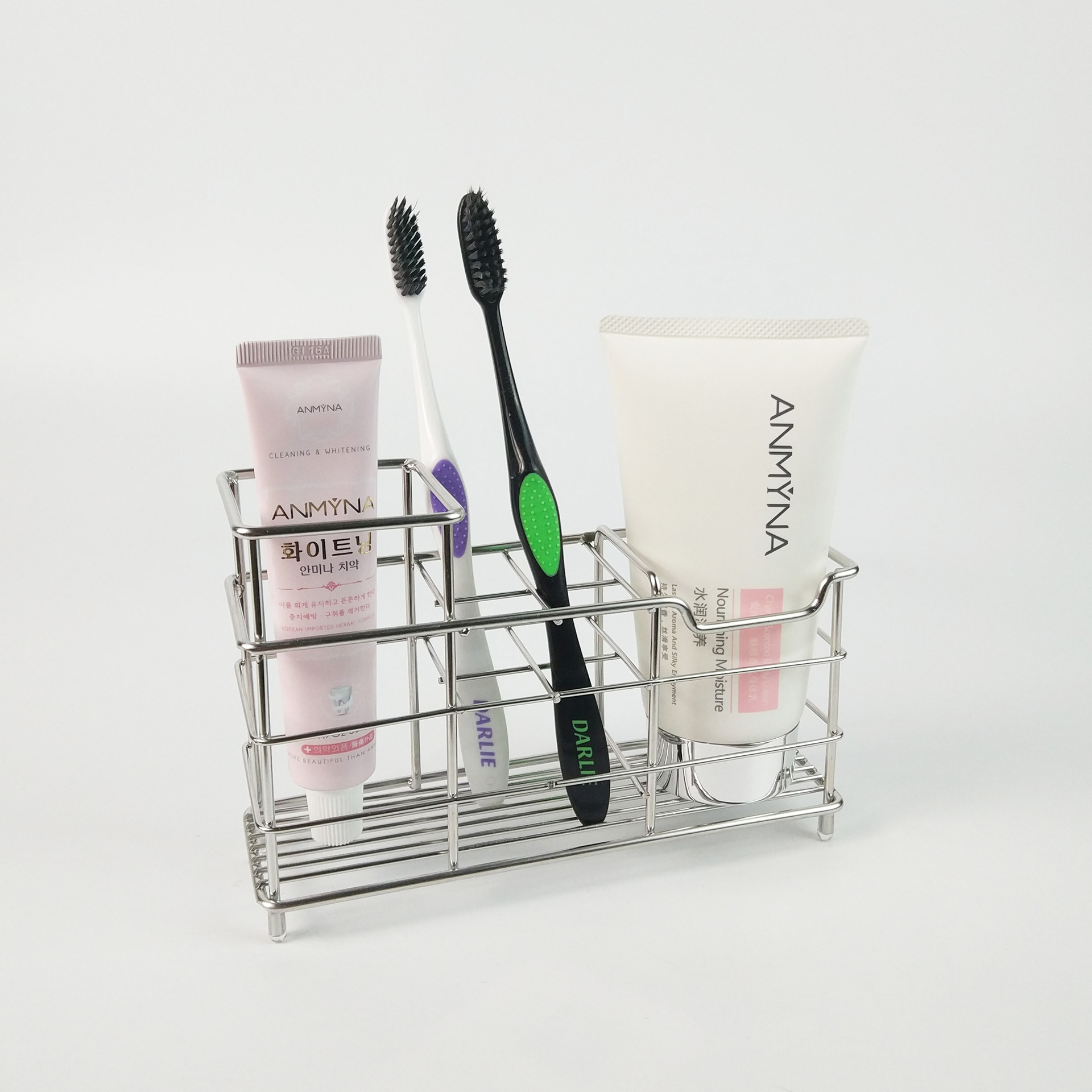 Manufacturers direct 304 stainless steel electric toothbrush holder, suction wall type multifunctional toothpaste seat bathroom shelf storage racks Manufacturers direct 304 stainless steel electric toothbrush holder, suction wall type multifunctional toothpaste seat bathroom shelf storage racks
