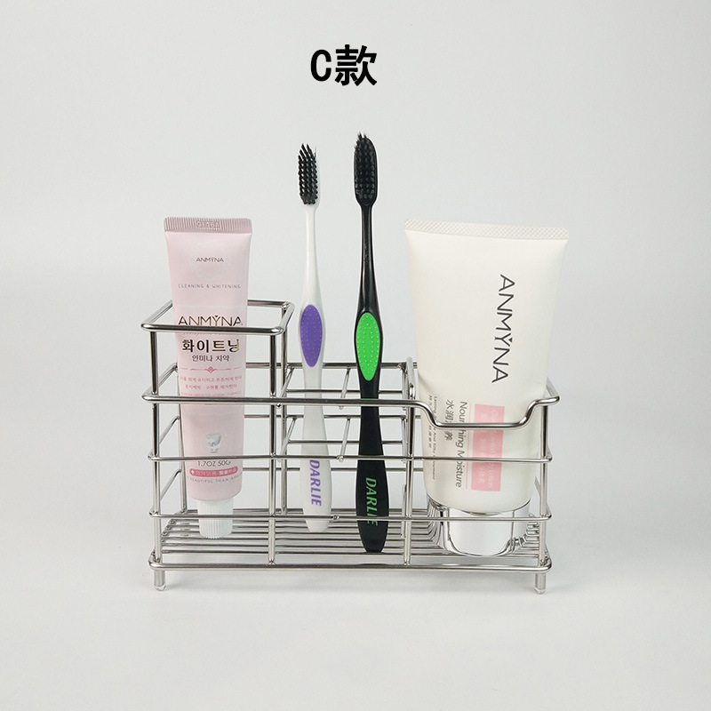 Manufacturers direct 304 stainless steel electric toothbrush holder, suction wall type multifunctional toothpaste seat bathroom shelf storage racks Manufacturers direct 304 stainless steel electric toothbrush holder, suction wall type multifunctional toothpaste seat bathroom shelf storage racks
