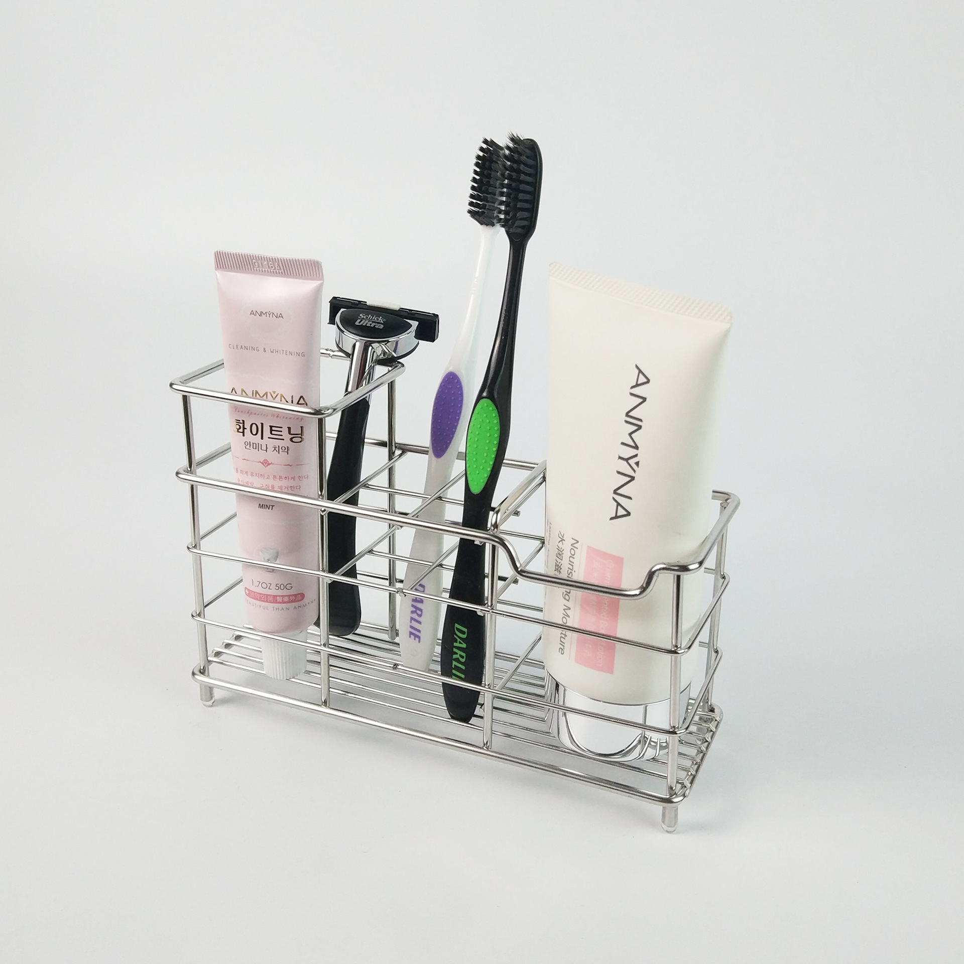 Manufacturers direct 304 stainless steel electric toothbrush holder, suction wall type multifunctional toothpaste seat bathroom shelf storage racks Manufacturers direct 304 stainless steel electric toothbrush holder, suction wall type multifunctional toothpaste seat bathroom shelf storage racks