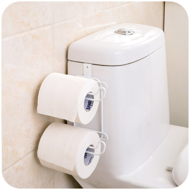 Toilet Bathroom Kitchen Iron Napkin Roll Paper Toilet Paper Tissue Holder Storage Shelf