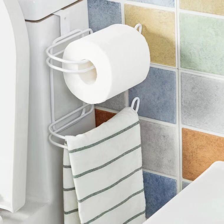 Toilet Bathroom Kitchen Iron Napkin Roll Paper Toilet Paper Tissue Holder Storage Shelf