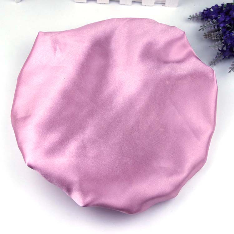 Double layer thickened waterproof satin shower cap wash cap shampoo kitchen anti-fog hat hat Double layer thickened waterproof satin shower cap wash cap shampoo kitchen anti-fog hat hat