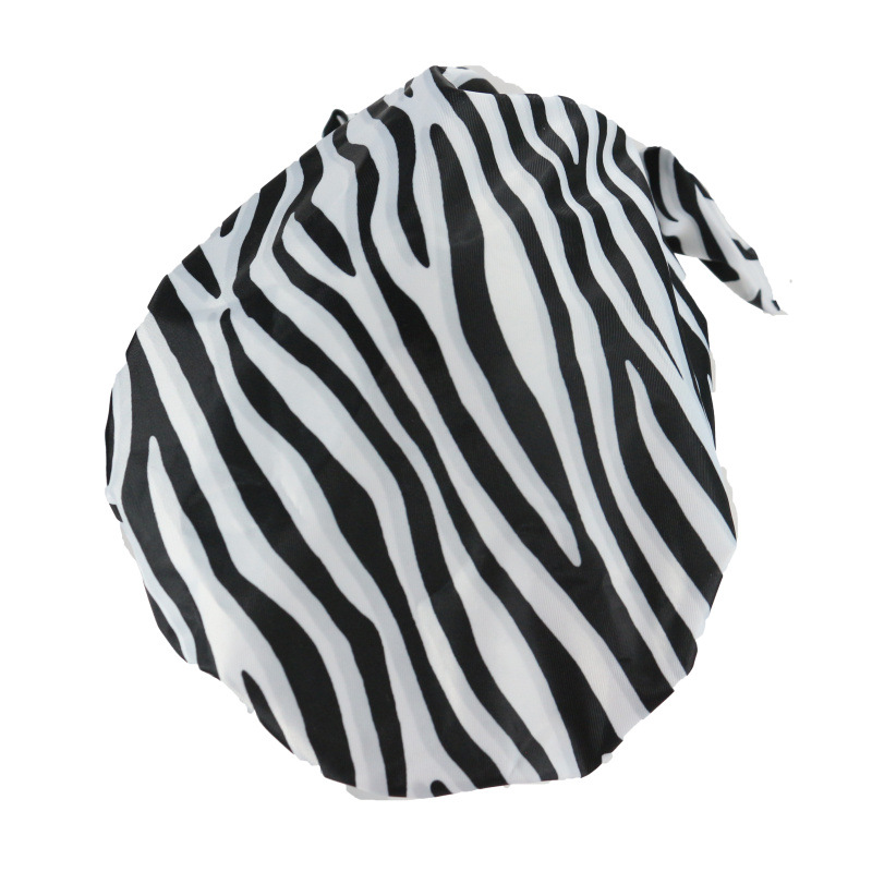 Shower Cap Waterproof Amazon Elastic Bow Black and White Stripes Shower Cap Female Yiwu Manufacturers Can Make a Variety of Patterns Shower Cap Waterproof Amazon Elastic Bow Black and White Stripes Shower Cap Female Yiwu Manufacturers Can Make a Variety of Patterns