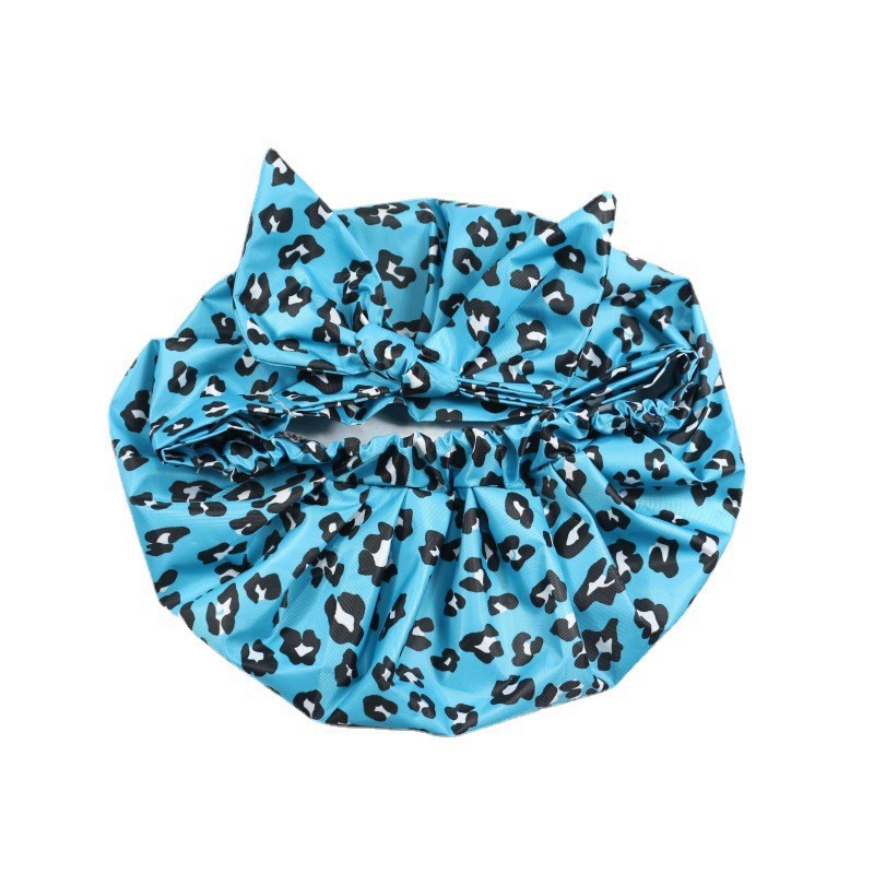 Shower Cap Waterproof Amazon Elastic Bow Black and White Stripes Shower Cap Female Yiwu Manufacturers Can Make a Variety of Patterns Shower Cap Waterproof Amazon Elastic Bow Black and White Stripes Shower Cap Female Yiwu Manufacturers Can Make a Variety of Patterns
