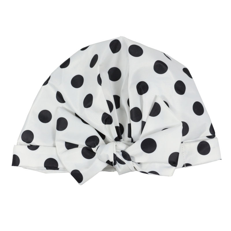 Shower Cap Waterproof Amazon Elastic Bow Black and White Stripes Shower Cap Female Yiwu Manufacturers Can Make a Variety of Patterns Shower Cap Waterproof Amazon Elastic Bow Black and White Stripes Shower Cap Female Yiwu Manufacturers Can Make a Variety of Patterns