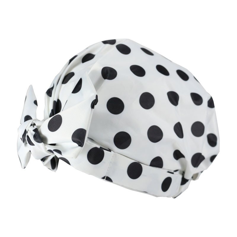 Shower Cap Waterproof Amazon Elastic Bow Black and White Stripes Shower Cap Female Yiwu Manufacturers Can Make a Variety of Patterns Shower Cap Waterproof Amazon Elastic Bow Black and White Stripes Shower Cap Female Yiwu Manufacturers Can Make a Variety of Patterns