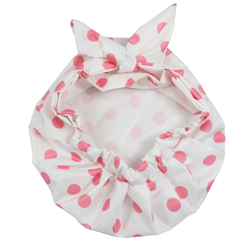 Shower Cap Waterproof Amazon Elastic Bow Black and White Stripes Shower Cap Female Yiwu Manufacturers Can Make a Variety of Patterns Shower Cap Waterproof Amazon Elastic Bow Black and White Stripes Shower Cap Female Yiwu Manufacturers Can Make a Variety of Patterns