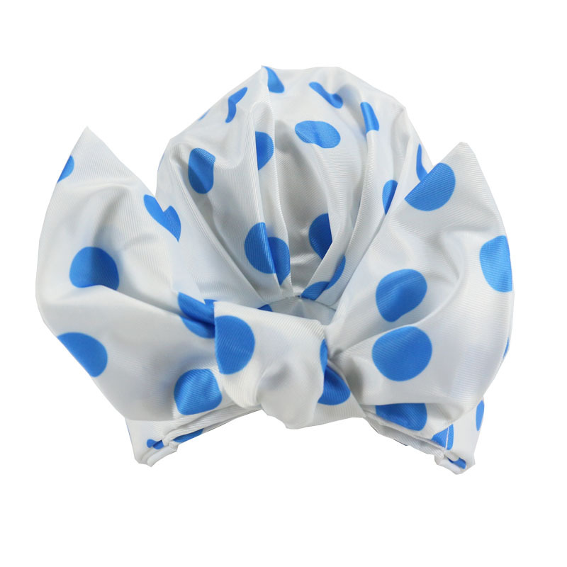 Shower Cap Waterproof Amazon Elastic Bow Black and White Stripes Shower Cap Female Yiwu Manufacturers Can Make a Variety of Patterns Shower Cap Waterproof Amazon Elastic Bow Black and White Stripes Shower Cap Female Yiwu Manufacturers Can Make a Variety of Patterns