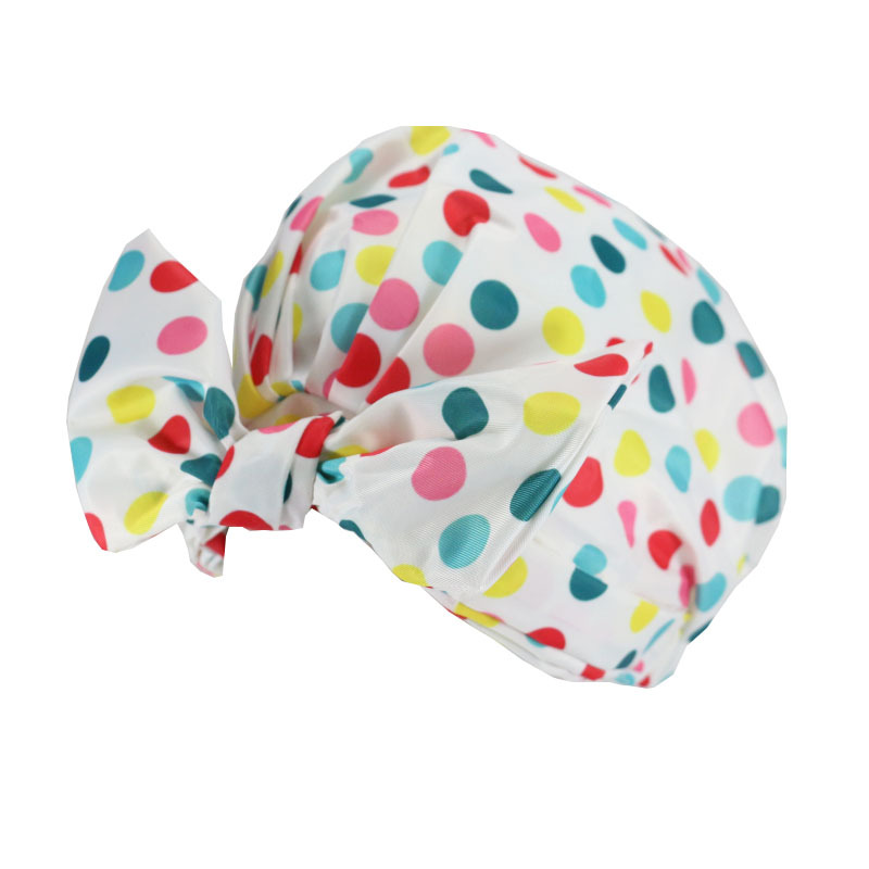Shower Cap Waterproof Amazon Elastic Bow Black and White Stripes Shower Cap Female Yiwu Manufacturers Can Make a Variety of Patterns Shower Cap Waterproof Amazon Elastic Bow Black and White Stripes Shower Cap Female Yiwu Manufacturers Can Make a Variety of Patterns
